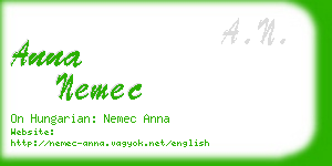 anna nemec business card